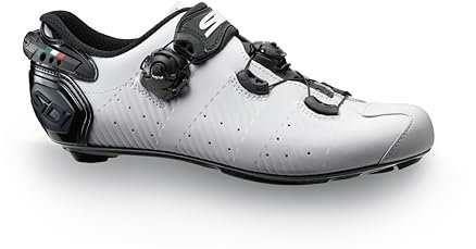 Sidi Fahrradschuhe, professionelle Damen-Rennradschuhe Wire 2S Woman, verstellbare Ferse, innovatives Verschlusssystem, belüftete Karbonsohle, Weiß, Schwarz, 7 Narrow