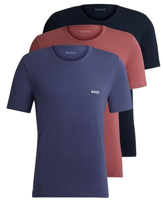 BOSS Mens Pack Classic T-Shirt Black/Blue/Red S