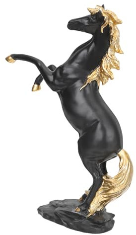 Cabilock Resin Pferd Figurine Heimdekoration Moderne Harz Skulptur Stilvolle Pferdestatue Für Wohnzimmer Büro Geschenk Für Pferdeliebhaber Frau Freundin