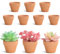 Lucywey Lot de 10 Petits Pots en Terre Cuite - 5 cm - Mini Pots en Terre Cuite - pour Plantes succulentes - Mini Pots de Fleurs en Terre Cuite - pour la décoration intérieure et extérieure