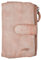 Zakatte • VEN-Tomy • Damen Geldbörse aus Leder Handgefertigt Brieftaschen Portemonnaie VT912 (Rosa)
