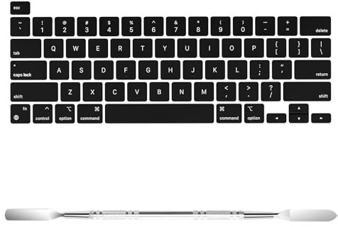 Soonjet Replacement US Keyboard Keycaps Key Caps for MacBook Pro 13 inch M2 M1 A2338 A2289 A2251, for MacBook Pro 16 inch A2141 Old Version, Full Keycap with Removal Tool