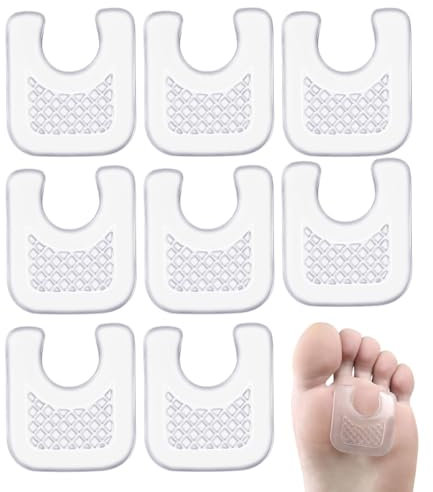 UENXRXE 8 Pièces Cors Au Pied Silicone, Pansements Pour Cors, Mousse De Latex Souple Coussinets Pour Cors Anneaux Pour Ampoules Cors Anti-Friction Réduit Les Douleurs Aux Pieds Et Aux Talonsorteils