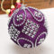 Ornament-Dekoration, Weihnachtskugeln, 8 cm, Glitzer, Weihnachtsbaum, Heimdekoration, Halsketten (lila, Einheitsgröße)