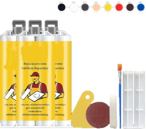 Multifunctional Tile Stone Crack Repair Kit, Porcelain Tile Repair Kit, Tile Granite and Marble Repair Kit, Granite Repair Kit for Chips, Tile and Ceramic Glaze Repair Paste (3 pcs)