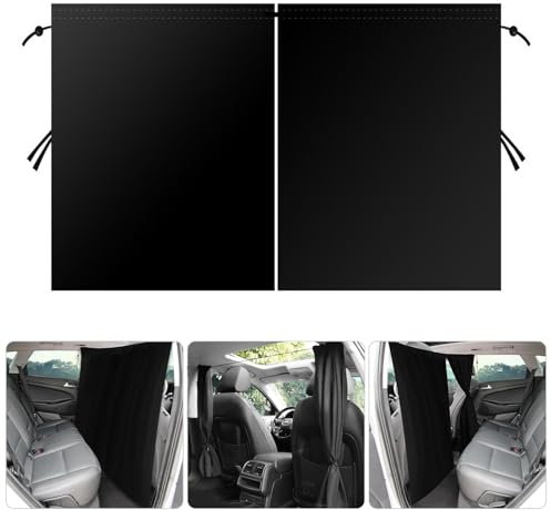 JGGQSY Auto Sichtschutz Vorhänge für VW Taigo Touran Tiguan CC, Heckscheibe Vorhang, Privacy Travel Nap Night Auto Camping Trennvorhang,L