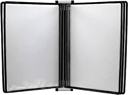 Aktenordner aus Metall, zur Wandmontage, mit A4-Flipchart-Halter, ideal für Büro und Zuhause, Schwarz