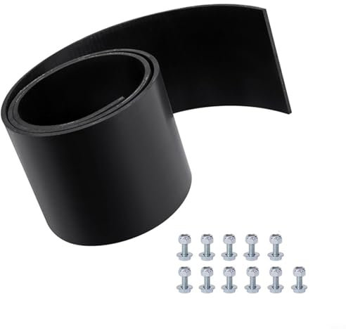 FUBESK Schneepflug-Klappe für 121,9 cm - 182,9 cm große Blätter, Gummiklappe 15,2 x 182,9 cm, Schneepflug, Gummi-Deflektor-Rand, passend für Schneepflug-Zubehör (L)