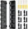 Fishing Rod Holders 1 Pair with 6 Pair Adjustable Fishing Rod Protector Cap, Wall Mounted Fishing Rod Rack Fishing Pole Holders with Foam Scratch-Free Storing 6 Poles, for Wall Garage Boat (Vertical)