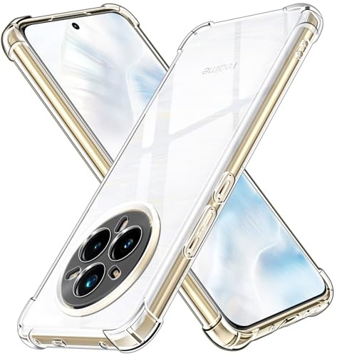 iVoler Cover per Realme 14 Pro 5G, Custodia Antiurto Trasparente per Assorbimento Degli Urti con Paraurti in TPU Morbido, Sottile Morbida in Silicone TPU Protettiva Case