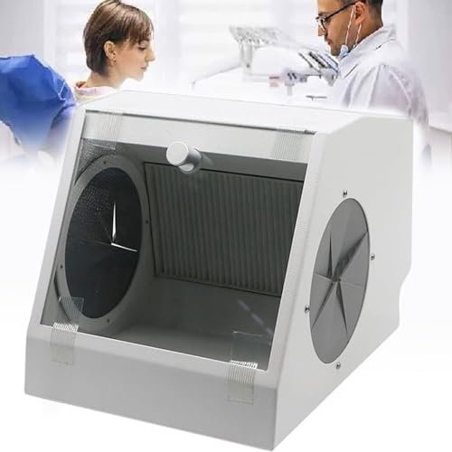 Dental Staubsammler Etui - Sandstrahl- und Polierstaubschutz mit Filtervorrichtung und Deflektor aus gehärtetem Glas für Laborgebrauch - Box