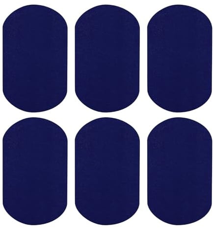 QUARKZMAN Flicken zum Aufbügeln 6 Stück, 180x110mm Patches zum Aufbügeln, Aufbügelflicken für Kleidung, Hosen, Flicken und Dekorieren - Blau