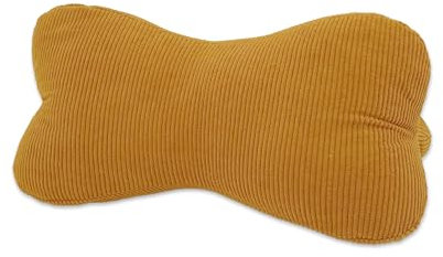 Leseknochen, Lesekissen, Nackenrolle Nackenkissen aus Cord,Stützkissen, Reisekissen mit Struktur,Formkissen,Buchauflage, Flexible Stütze für Bücher, E-Books oder Tablets-18x35cm (Honey Cord)