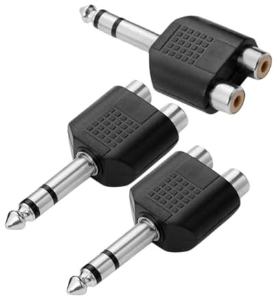 Toddmomy 3pcs Rca Splitter Adapter to Rca Y Connector for Subwoofer Speakers Durable Audio Converter Easy to Use Audio Adapter for