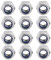 JUGUTA Ecrou M8, Écrous Inox 8Mm (12 Pièces), Mehurr Écrous Hexagonaux En Acier Inoxydable A2 304 (Din 985), Ecrou Frein De Blocage En Nylon, Écrou Autobloquant Pour Boulons Et Vis