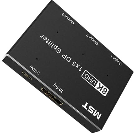 THINCAN DisplayPort to DisplayPort HDTV Splitter Adapter 8K@60Hz 4K@120Hz 1 In 3 Out Directional Splitter Monitoren Für PC Host