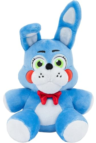Five Nights at Freddy’s FNF0094 - Toy Bonnie Plüschfigur - 20 cm - mit superweichem Material und Augen, die im Dunkeln leuchten - offizielle Jazwares Plüschfigur