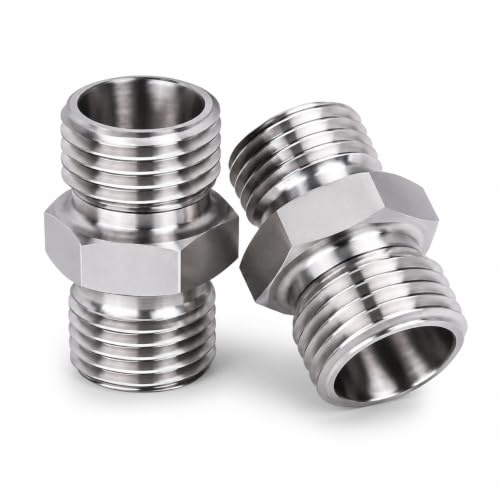 2 Pièces Adaptateurs M14 à M16 pour Mini-Pelle | Connecteurs Filetés Adaptateurs de Tuyaux Hydrauliques pour Mini-Pelles pour AGT, FF, VICSEC,TPM