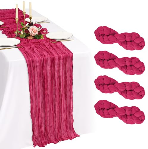 Showgeous Heißes Rosa Käsetuch Tischläufer Extra Breit 90x300cm