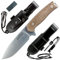 JEO-TEC Nº21: Couteau Full Tang Pleine Soie pour Camping Outdoor Survie Bushcraft, Lame Fixe 11cm Inox Bohler N690C, Gaine, Fabriqué en Espagne