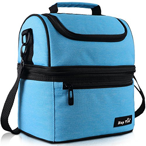 Hap Tim Bolsa de almuerzo aislada para niños y adultos, 8 L a prueba de fugas, loncheras perfectas para adultos, bolsas de almuerzo y bolsa térmica con correa ajustable para el hombro