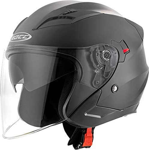 ROCC 210 Motorrad Jethelm (Black Matt,XL (61/62))