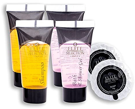 Conditioning Shampoo Anti-Dandruff Shampoo Shower Gel Body Wash for Normal Dry Sensitive Skin Travel Mini Soaps Small Bath Soap Elite 20 mil Tubes 15gm Soap for Hotels B&B Pack of 150 (50 Each)
