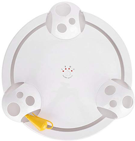 HEEPDD Turntable Electric Cat Toy, Automatisches Smart Teasing Cat Game Turntable Chasing Mouse Toy (Keine Batterie)(Weiß)