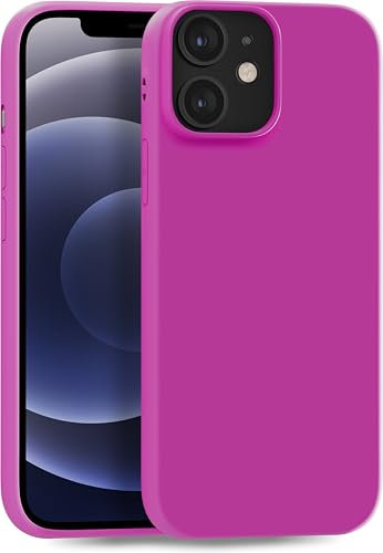 MyGadget Cover per iPhone 12 Mini - Custodia Protettiva in Silicone Morbido – Case TPU Flessibile - Ultra Protezione Antiurto & Antigraffio - Fucsia