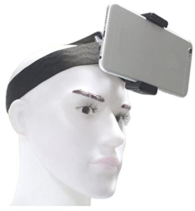 INF Kopfhalterung für Smartphone, Kopfgurt für GoPro Hero, Verstellbarer Kopfbandhalter mit Clip für Sportkamera Smartphone Universal