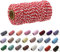 100 Yard/2 mm Baumwollseil, bunt, Handwerk, Kordel zum Stricken, für Geschenkverpackungen, Handwerk (rot und weiß-1)
