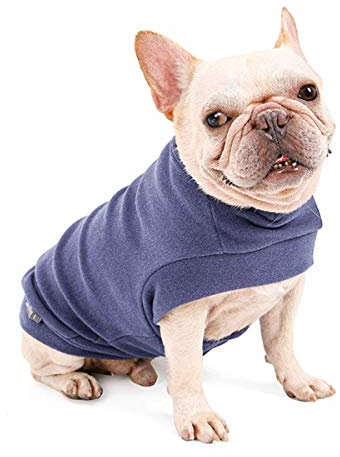 Dociote Hund Pullover - weiche und warm T-Shirt Hunde Frühling Kleidung Mantel Katzenpullover für kleine Hunde Katzen S Lilagrau