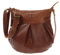 LECONI kleine Schultertasche Damentasche Umhängetasche natur weiche Ledertasche Handtasche Damen Leder 29x30x3cm braun LE0070-buf