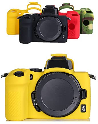 Soft Silicone Yellow Armor Camera Case Skin Body Cover Protector for Nikon Z50 Digital Camera