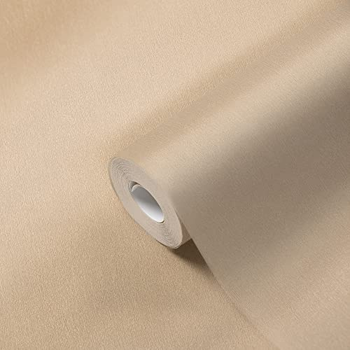 A.S. Création Vlies-Tapete Beige Uni 383723 Moderne Vliestapete Einfarbig für Schlafzimmer 10,05x0,53m Made in Germany