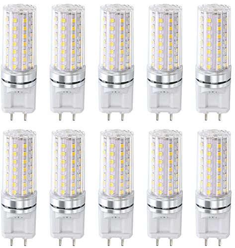 TPMAFF Bombillas LED G12, G12 Bi-Pin Base Corn Light Bulb, 10 Watt 1500LM, 15 Watt 2200LM, 20 Watt 3000LM, 3000K 4000K 6000K No Regulable AC 85V~265V (Paquete de 10)