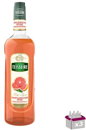 Lot de 3 - TEISSEIRE - Sirop Pamplemousse Rose - 1L