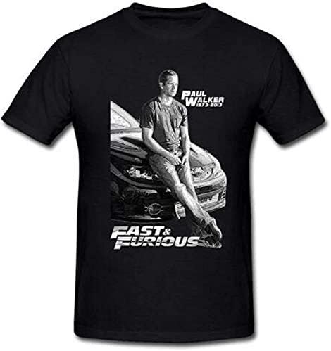 New Paul Walker Street Racing Fast Furious T-Shirts Mens Black Shirts S