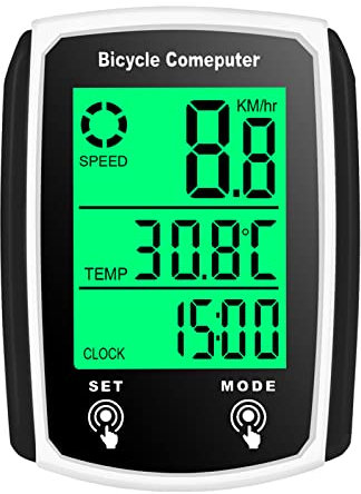 ERYUE computer da bicicletta,Computer da bicicletta cablato 19 funzioni Contachilometri contachilometri bici Computer da bicicletta impermeabile con retroilluminazione