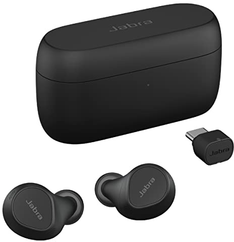 Jabra Evolve2 True Wireless Earbuds - Auricolari Bluetooth in-ear con tecnologia vocale multisensore con cancellazione attiva del rumore, certificati per funzionare con le tue app per riunioni