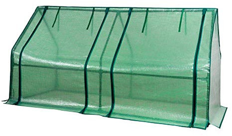 NYVI Tunnelgewächshaus NYVIGreen 160x80x80 cm - Foliengewächshaus für Pflanzen, Gemüse - Überwinterungszelt wetterfest, atmungsaktiv, lichtdurchlässig - Treibhaus für Garten, Terrasse, Balkon