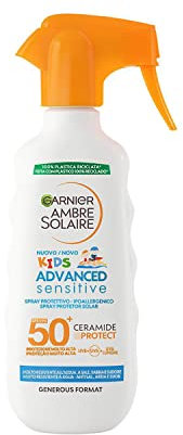 Garnier Ambre Solaire Advanced Sensitive Kids Ceramide Protect Spray Schutzdose SPF50+, 270 ml
