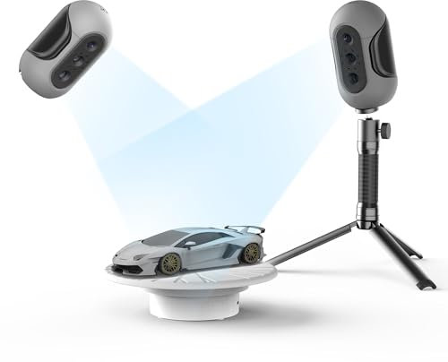 3DMakerpro Mole 3D Scanner 0,05mm Genauigkeit 10FPS Scan-Geschwindigkeit Desktop und Handheld Fixed/Auto Scan-Modus für Gesichts-und Körper-Scanning 3D Scanner für 3D Drunker - Premium Kit