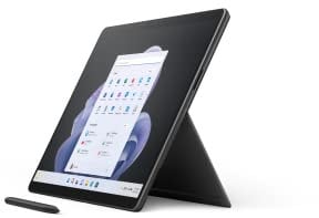 Microsoft Surface Pro 9 - 13 Inch 2-in-1 Tablet PC - Black - Intel Core i7, 16GB RAM, 256GB SSD - Windows 11 Home - Device only, UK plug, 2022 model (Renewed)