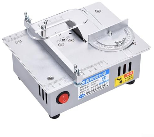 Mini Table Saw, Adjustable Small Precision Hobby Table Saw,Portable Precision Table Saws for Crafts, for DIY Woodworking Metal Plastic Cutting