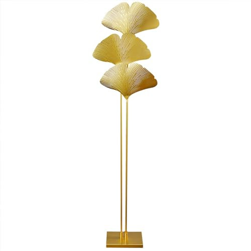 riess-ambiente.de Design Stehlampe GINKGO 160cm gold Metall