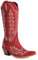 Donne Western Stivali da cowboy with Embroidered Moda Retrò Classico Tall Boot Pull On per donne Ragazze Le signore rosso Numero 39