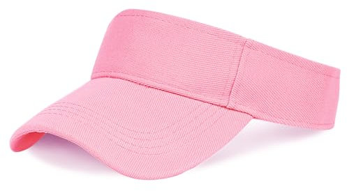 Marrywindix 1 Piece of Sport Wear Athletic Visor Sun Sports Visor Hat Visor Adjustable Cap for Women and Men (One Size), Pink, One Size