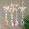 YeahBoom Atrapasoles de Cristal, 4 Piezas Suncatcher Ornamento Colgante, Sun Catcher para Ventanas y Jardines, Campanas de Viento Atrapasueños para Colgar en Casa, Jardín, Oficina