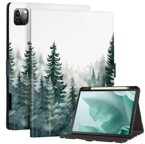 Anpredo Case for iPad Pro 11 Inch with Pencil Holder, Multi Angle Viewing, Smart Protective Cover for iPad Pro 11 1st/2nd/3rd/4th Gen, Forest